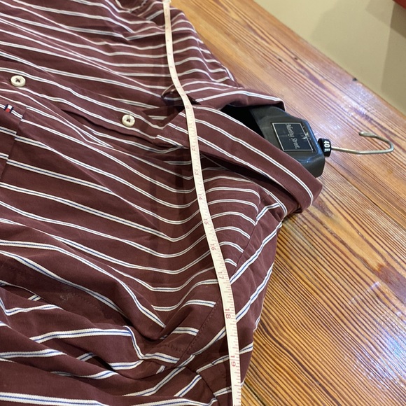 Tommy Hilfiger maroonish brown stripe button down shirt - Picture 5 of 8